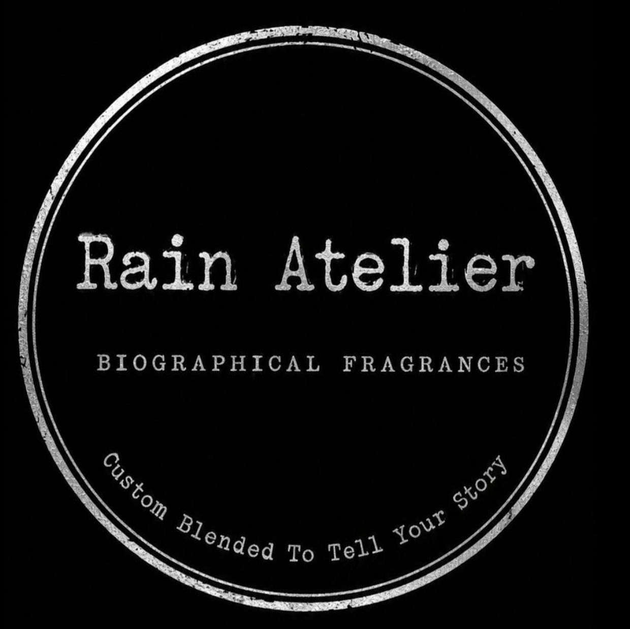 Logo of Rain Atelier, biographical fragrances with custom blends.