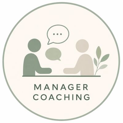 Icon of manager coaching session.