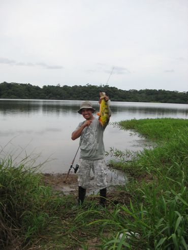 Peacock Bass, fishing tour, Diego Monteros, amazon lake, Ecuador