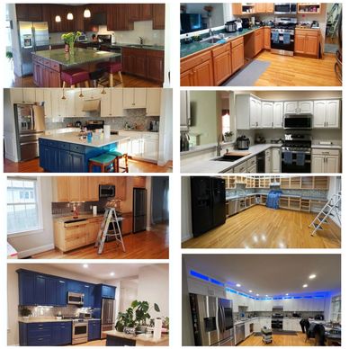 Kitchen cabinets painting 