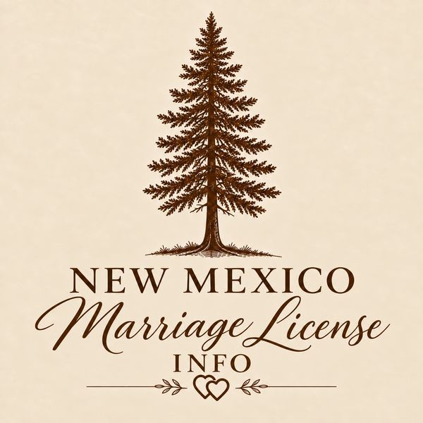 New Mexico marriage license info graphic with tree.