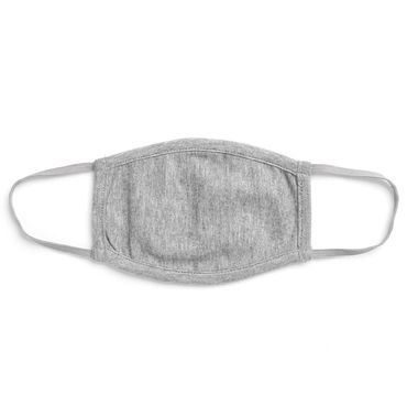 Classic Cotton/Spandex Athletic Heather Gray Youth Face Mask
