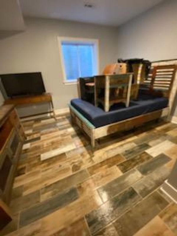 Basement Remodel Progress Picture, Bedroom Complete