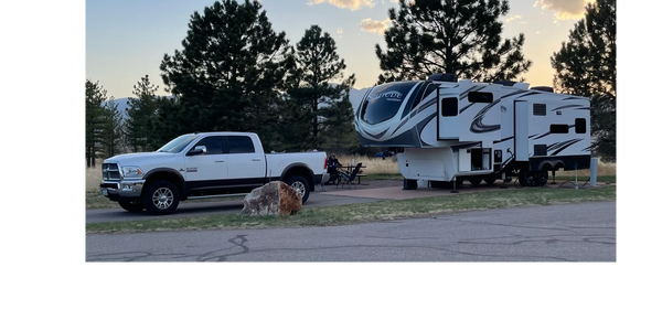 Our RV at the Chatfield Lake State Park Campground 2022