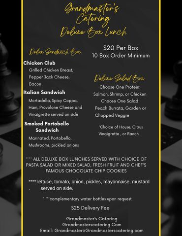 Grandmaster’s Catering Deluxe Boxed Lunches
