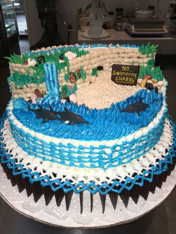 2nd Birthday - Shark Cake
