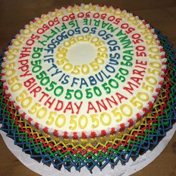 50th Birthday - Circular Inscription