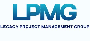 Logo of Legacy Project Management Group with blue gradient letters.