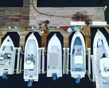 Kyle's boat at Papa Joes Bayside Marine, the Home base for great 30A charter fishing excursions