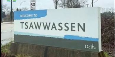 Tsawwassen B.C. Welcome sign