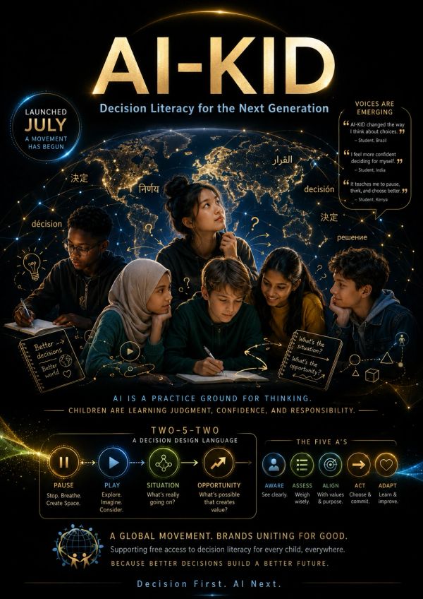AI-KID promotes decision literacy for children globally.