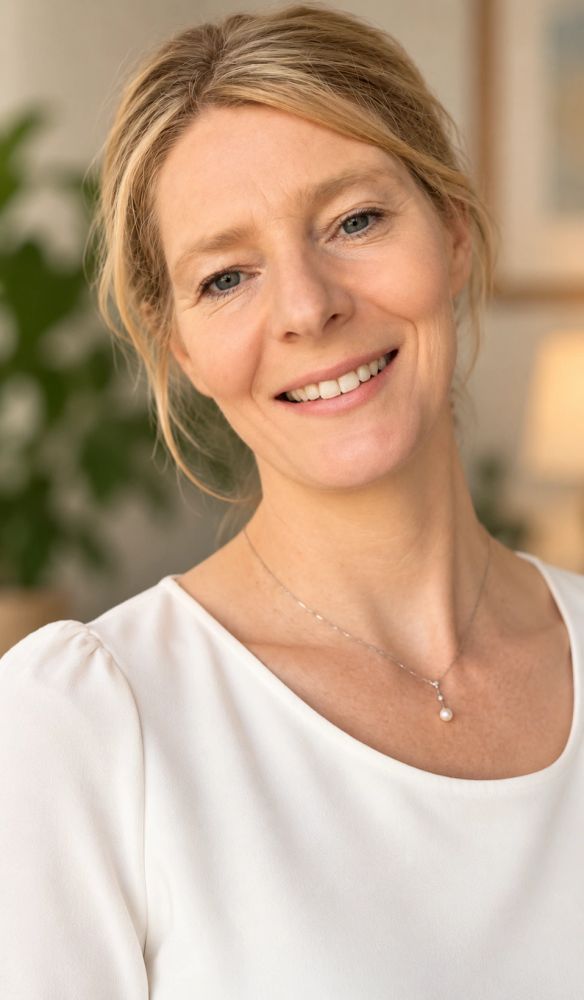 Photograph of Jules at the office