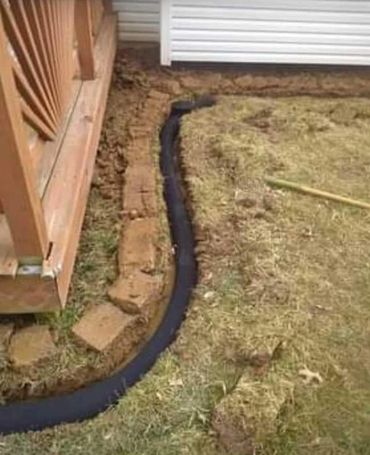 French drain installation.