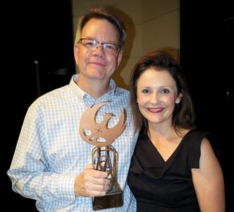 Bruce Dellis and Amanda Melby Copper Wing Award Best Feature 2019 Phoenix Film Festival