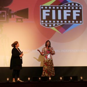 Amanda Melby and Nan Puetz at the post-screening Q&A Raising Buchanan