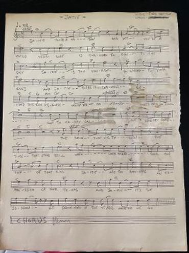 Music sheet with musical cords for a musical instrument