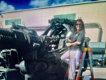 Me spraying the Transformer