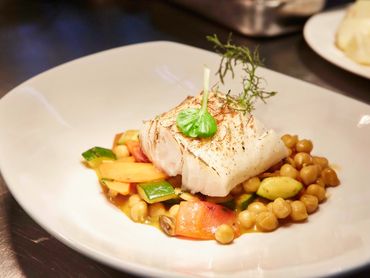 Fischgericht im Schlössl Oberotterbach