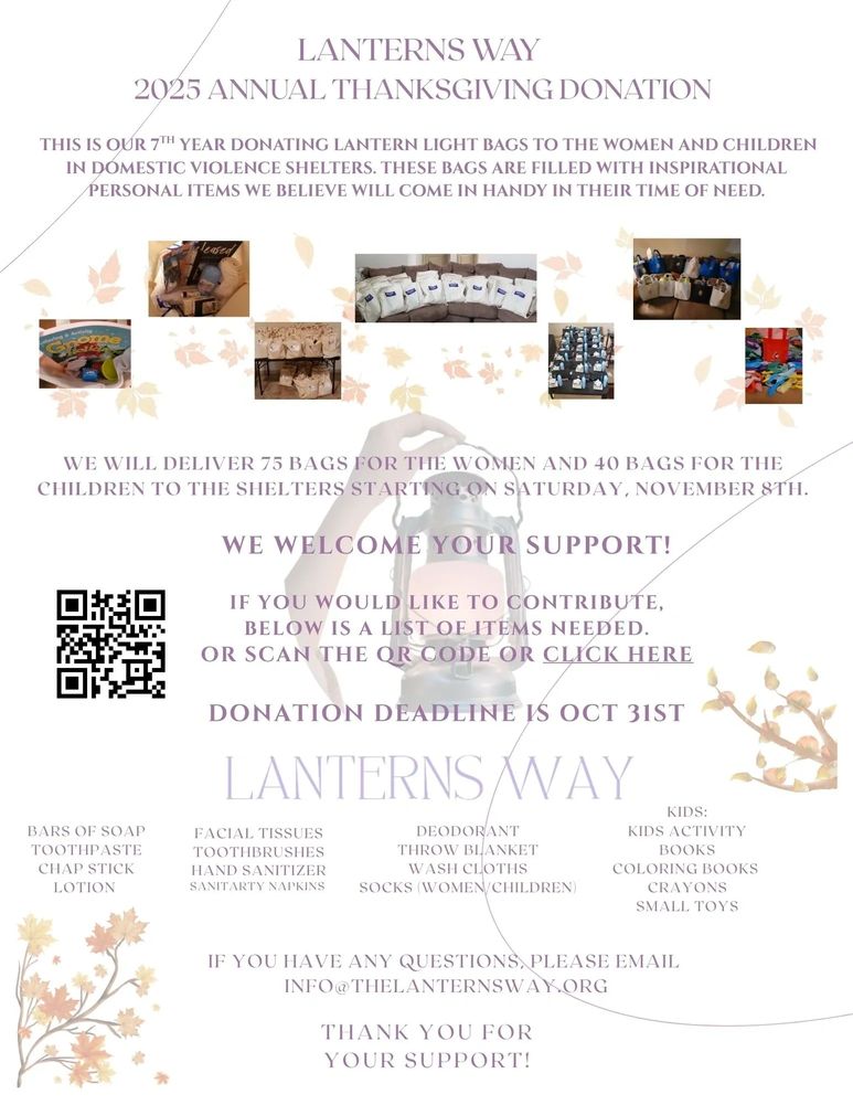 It's that time of year! Our annual Thanksgiving Donations! We are 7 years strong! Come support us!