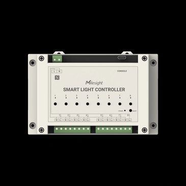 Milesight Smart Light Controller with 8 channels and USB-C port.