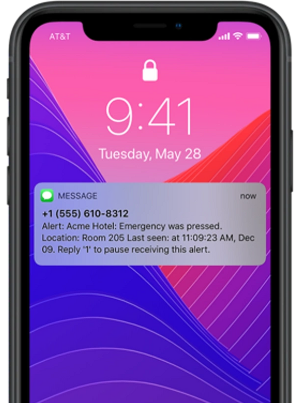 Real-Time Situational Awareness smartphone image of employee safety devices. https://sigflow.com