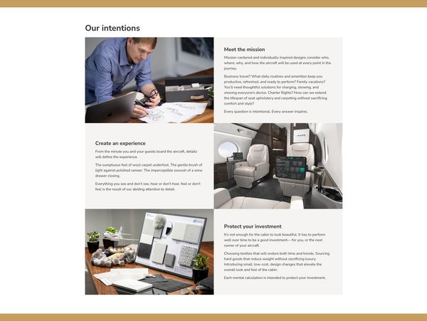 Images of the about page of the Completion Designers website.