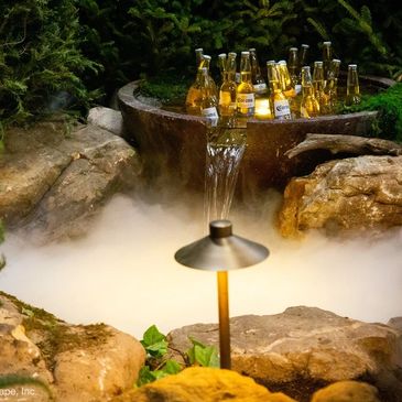 Unique basin waterfall