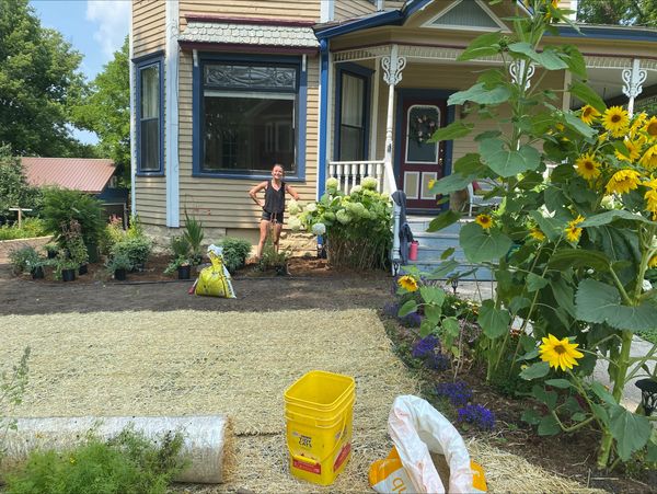 First step of a multi-year project on a Victorian home in Viroqua, Wisconsin by Second Nature