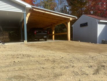 Site grading in progress by Four Seasons Landscaping in Northern New Hampshire