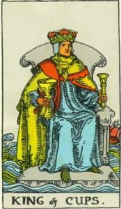 King of Cups Tarot Card Public Domain 'Pamela-A' deck of 1910