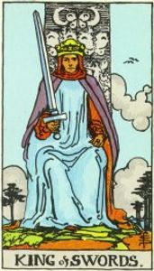 King of Swords Tarot Card Public Domain 'Pamela-A' deck of 1910