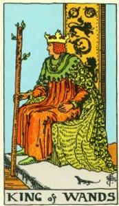 King of Wands Tarot Card Public Domain 'Pamela-A' deck of 1910