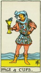 Page of Cups Tarot Card Public Domain 'Pamela-A' deck of 1910