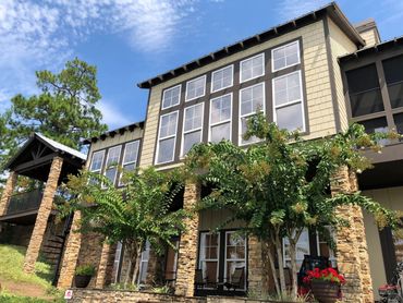 Lake home windows tinted by SPF Tinting for even comfort resulting in huge energy savings. Dadeville