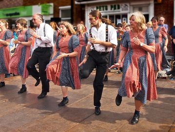 Group of people clogging