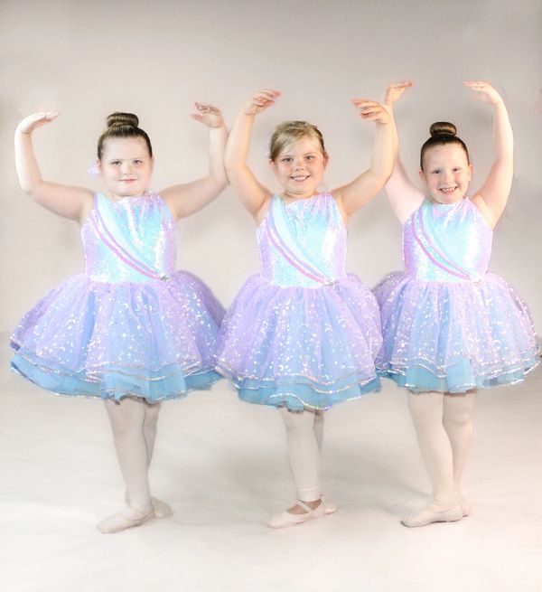 Kids posing for ballet