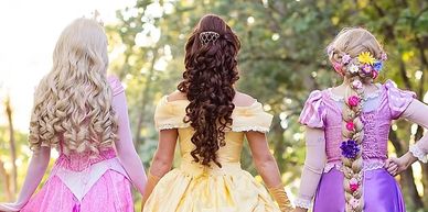 Women dressed as princesses