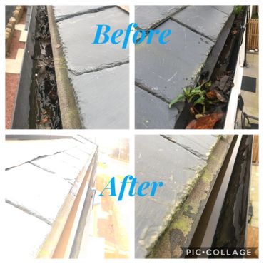 Gutter cleaned Midlothian
