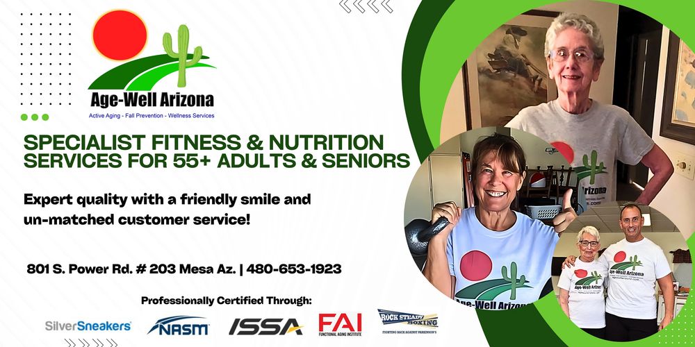 senior fitness Mesa AZ, in-home senior personal training Mesa AZ, mobile personal trainer Mesa AZ