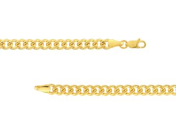 HOLLOW 14K Yellow Gold  Miami Cuban Chain Link Necklace - 5.35mm 22" length