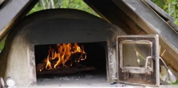 Wood Fired Oven all fired up