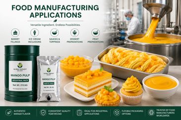Aseptic Chaunsa Mango Pulp for bakery, dessert, confectionery and food manufacturing applications.