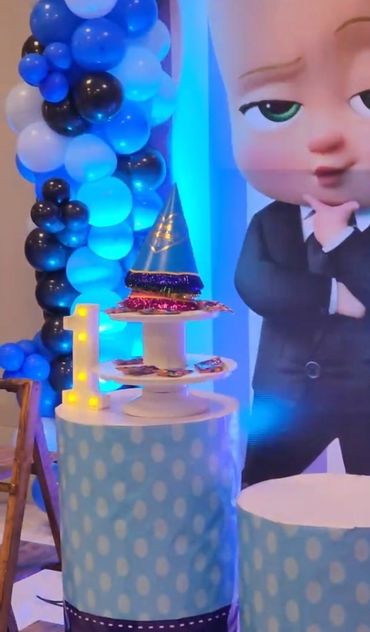 Birthday decoration for a kid inside a kids play area in Coimbatore, The Play Kingdom.