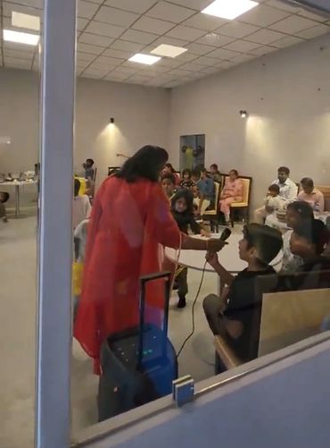 Birthday celebration for a kid inside a kids play area in Coimbatore, The Play Kingdom.