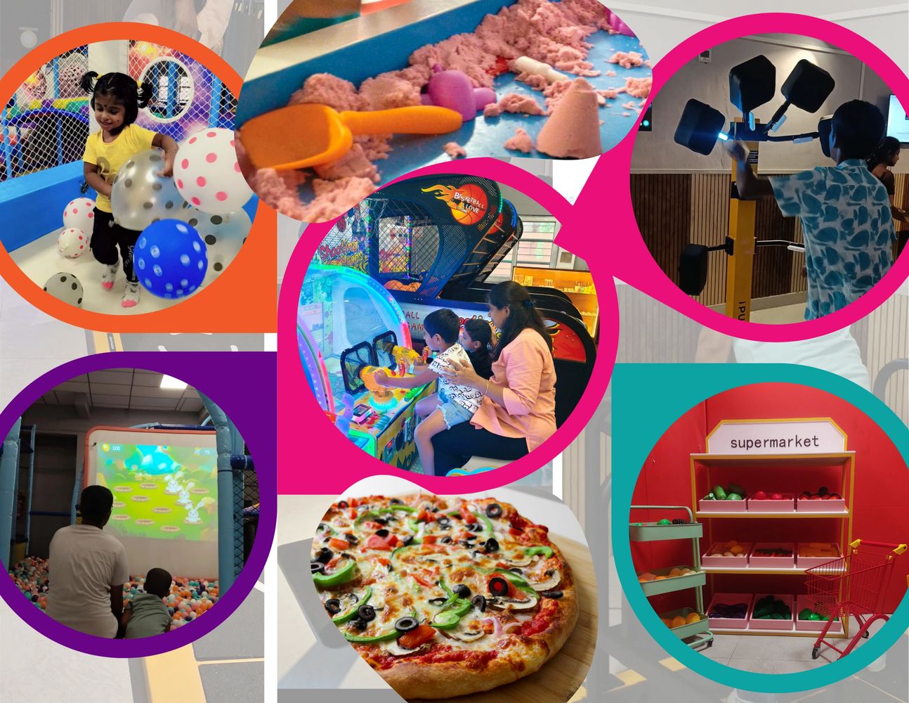Indoor Kids play area and adults play zone in Coimbatore