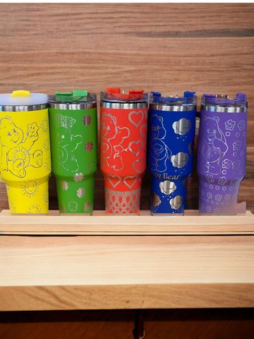 care bears laser engraved tumbler