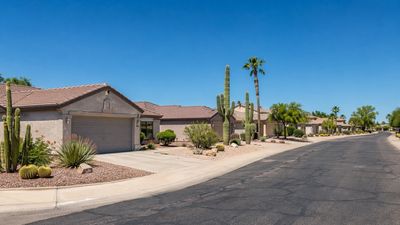 Residential street in Mesa, AZ served by Absolute Garage Doors — locally owned garage door repair se