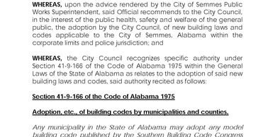 Semmes Building Code Roof Repplacement