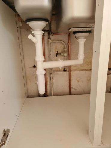 new kitchen sink trap installed