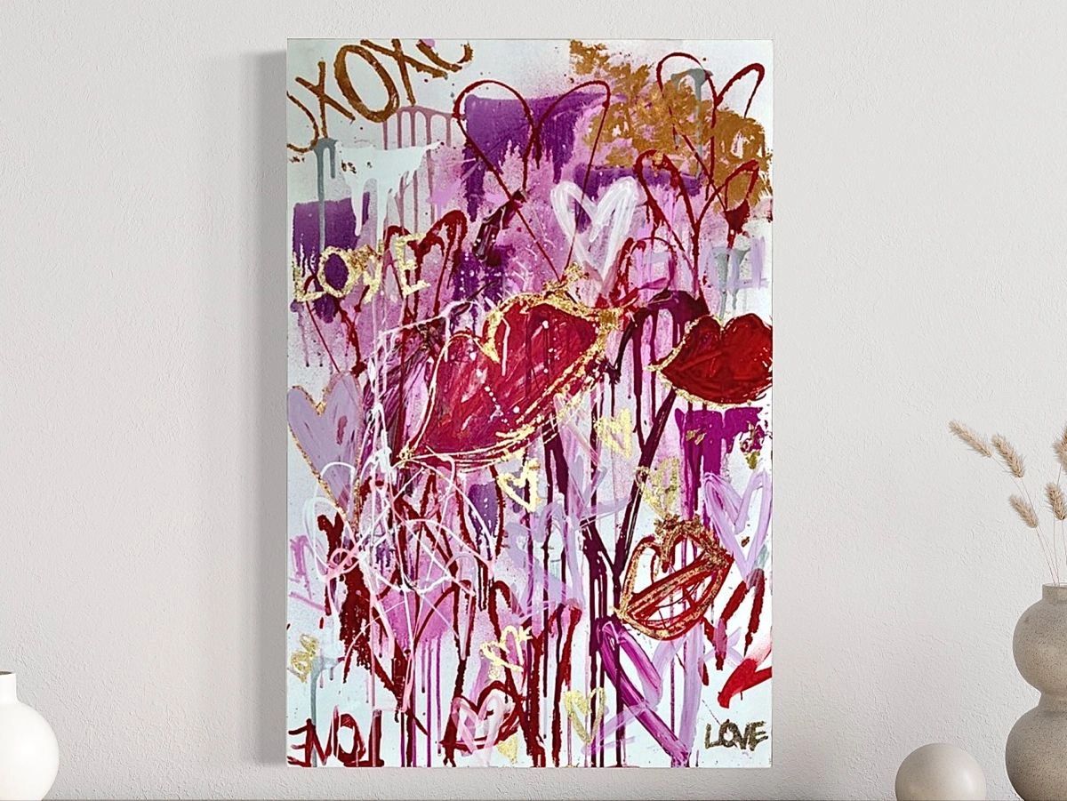 Original canvas art with love theme